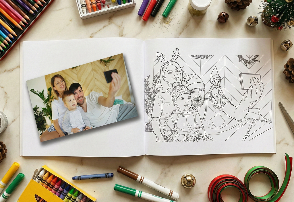 Christmas Themed Coloring Book