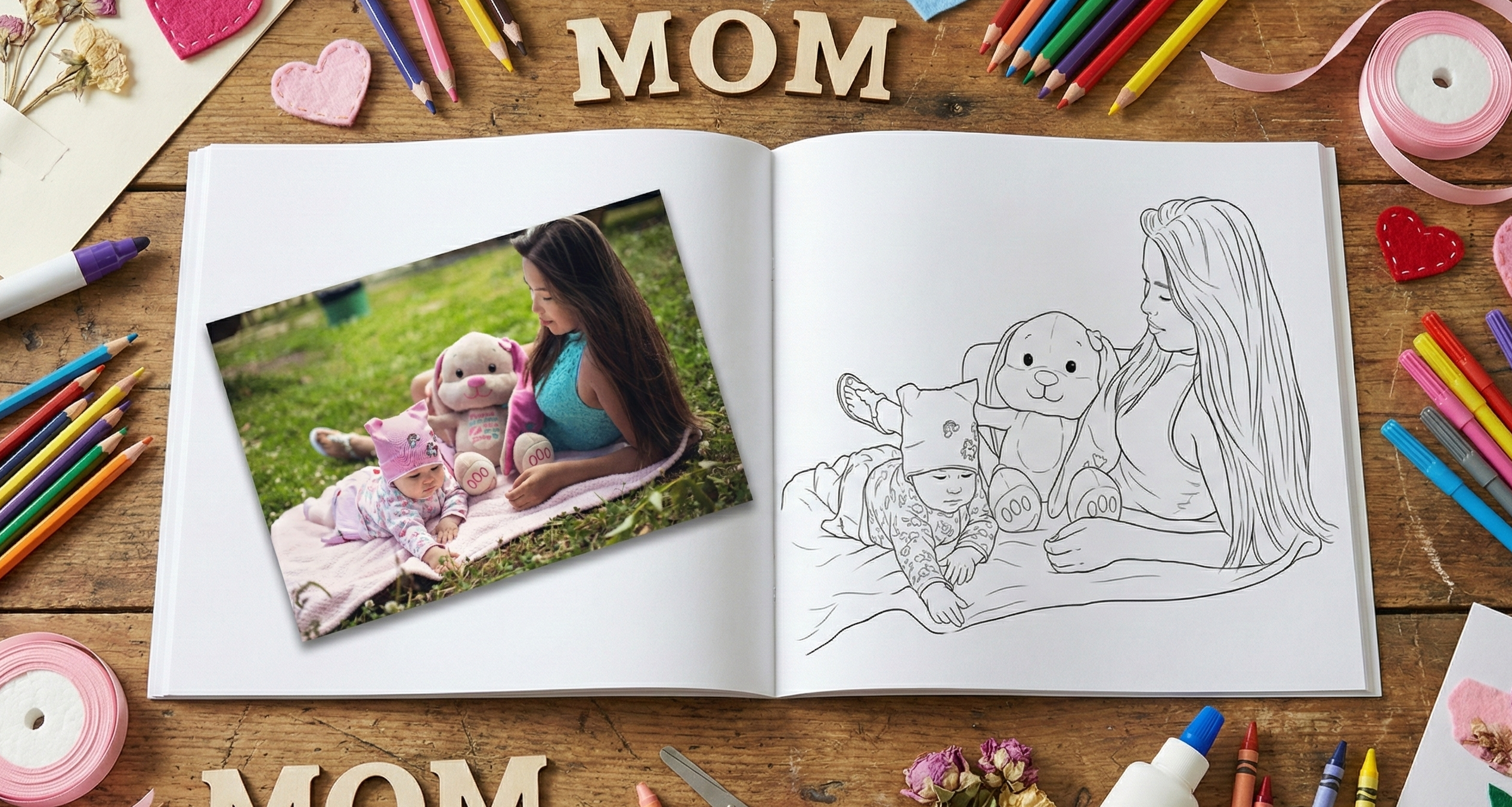 Mother's Day Personalized Coloring Book Gift
