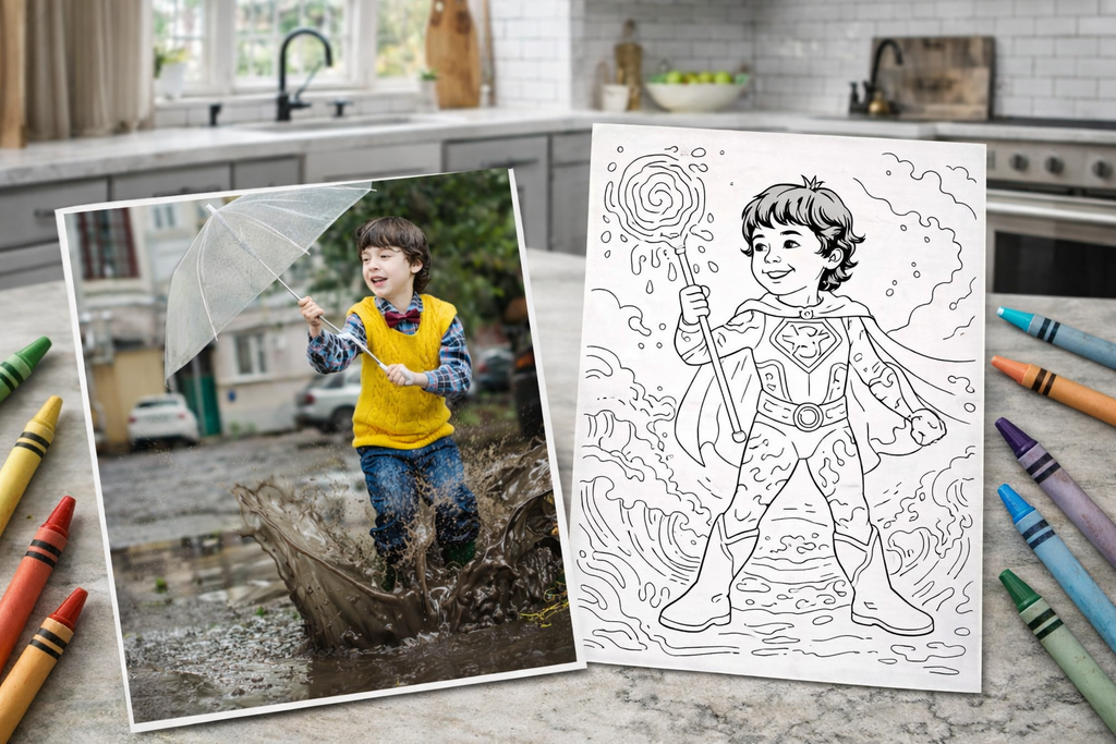 Kids Superhero Personalized Coloring Book
